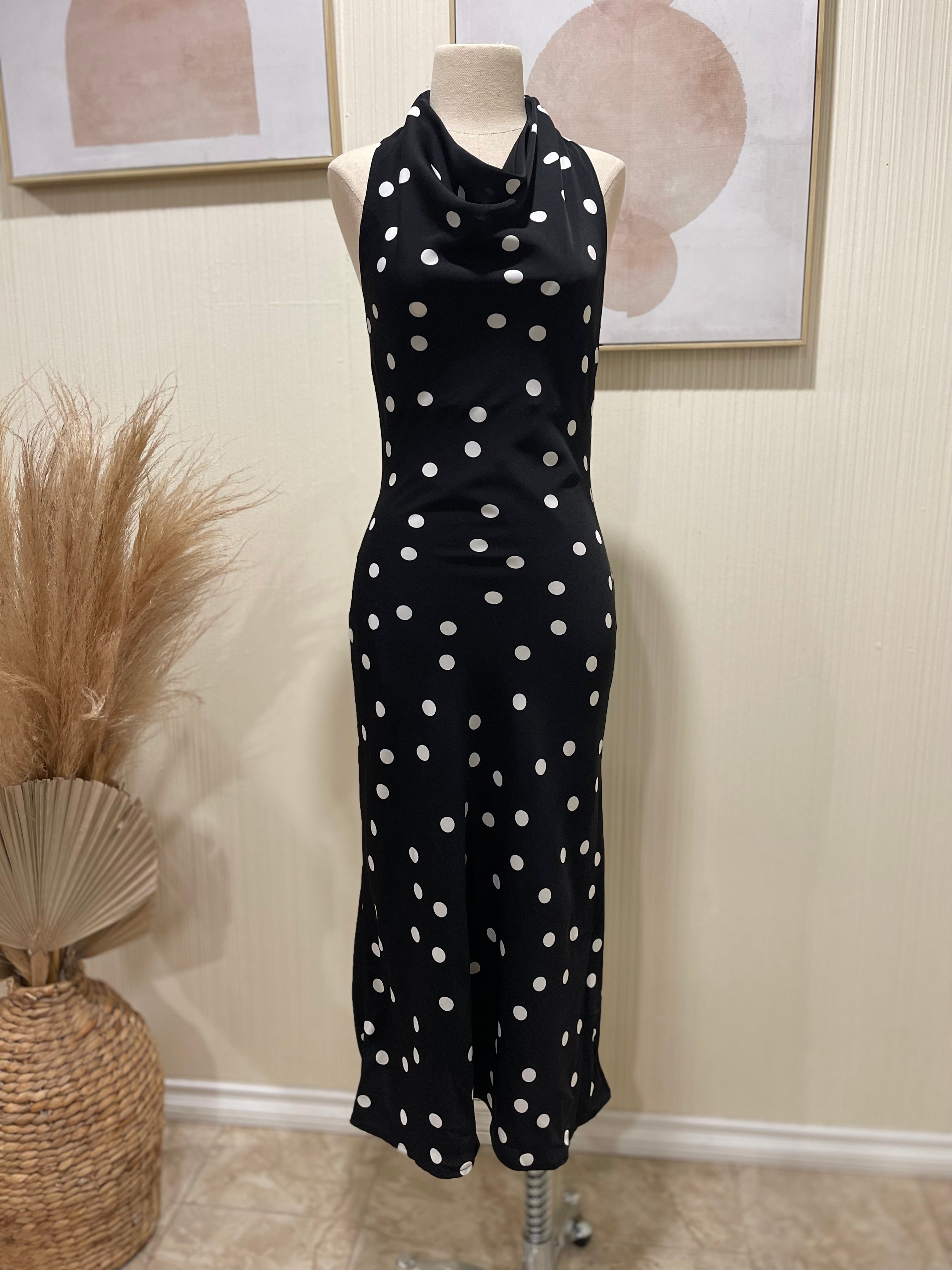 polka dot halter dress 