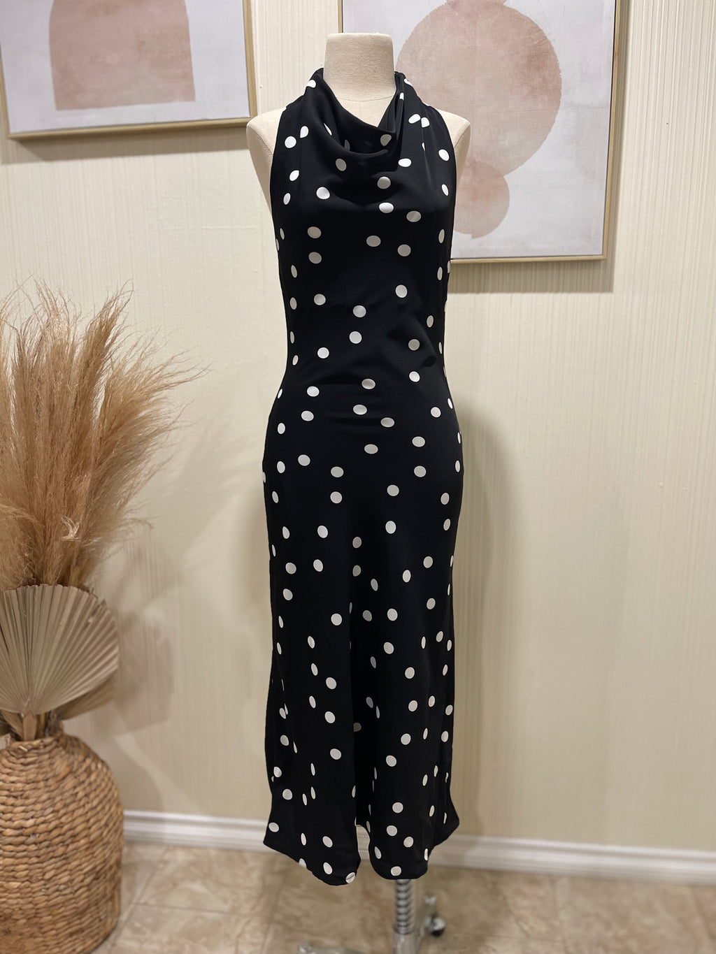 polka dot halter dress 