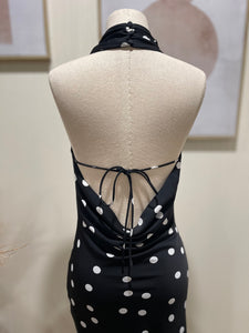 polka dot halter dress 