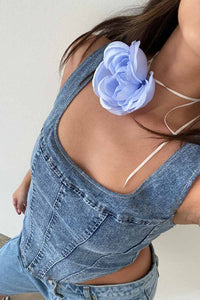 denim corset top 