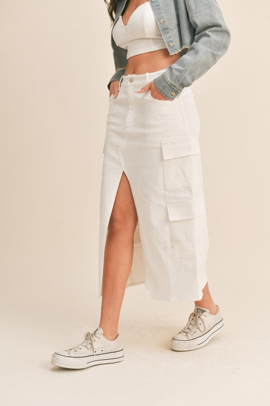 cargo midi skirt 