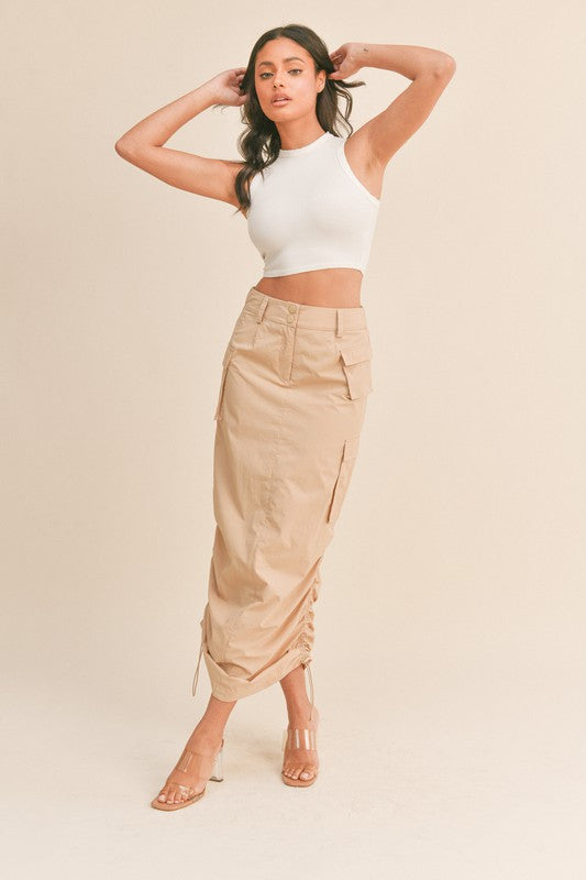 cargo midi skirt 